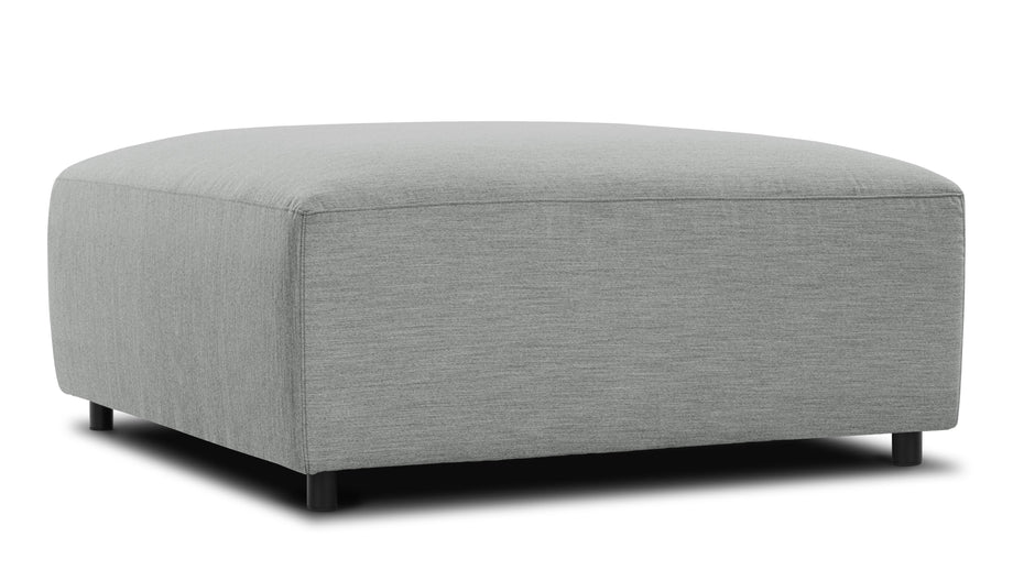 AcquaAcqua - Acqua Outdoor Ottoman, Dove Gray Performance Weave