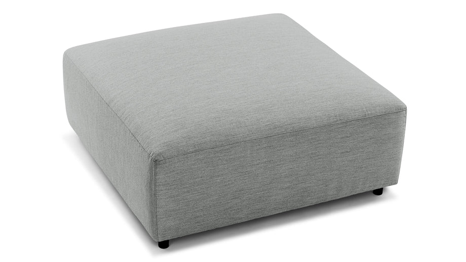 AcquaAcqua - Acqua Outdoor Ottoman, Dove Gray Performance Weave