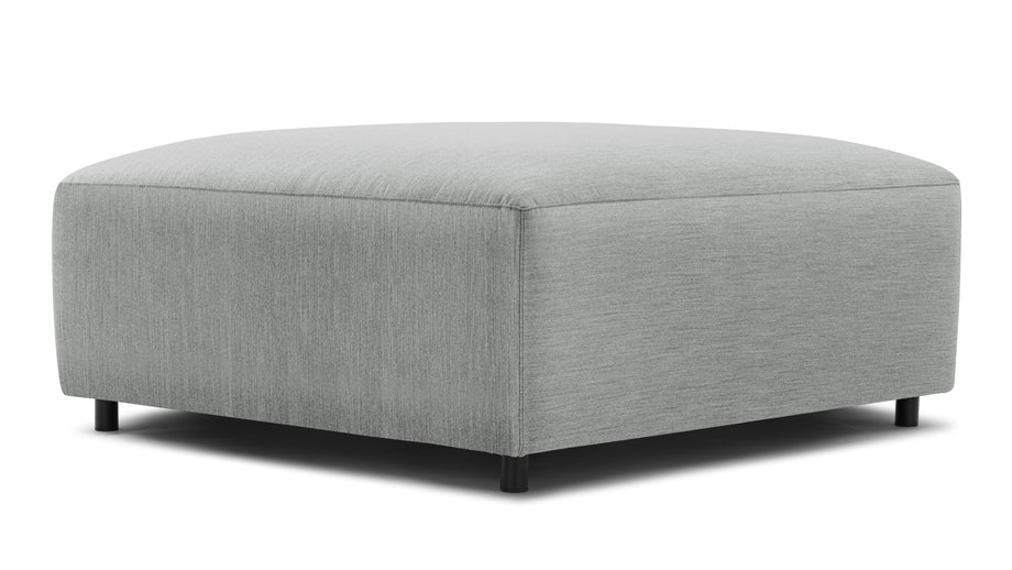 AcquaAcqua - Acqua Outdoor Ottoman, Dove Gray Performance Weave