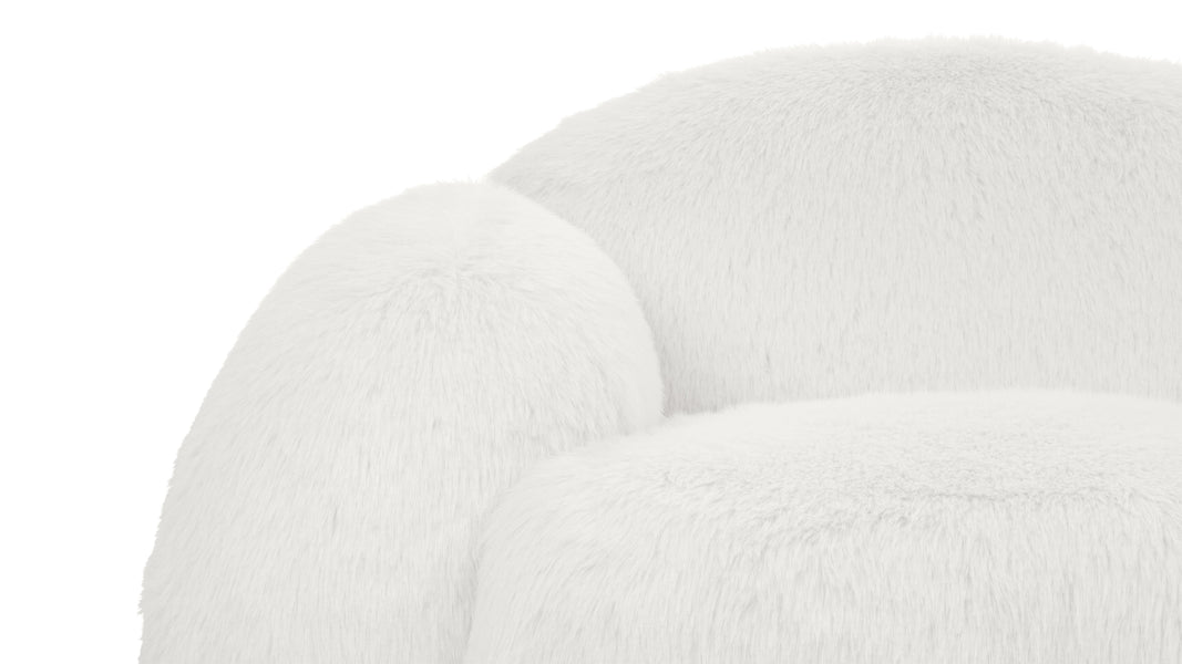 Grande OrsoGrande Orso - Grande Orso Lounge Chair, Luxe White Vegan Fur