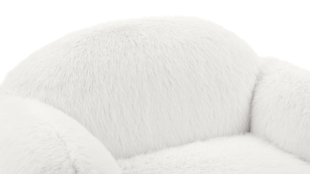 Grande OrsoGrande Orso - Grande Orso Lounge Chair, Luxe White Vegan Fur