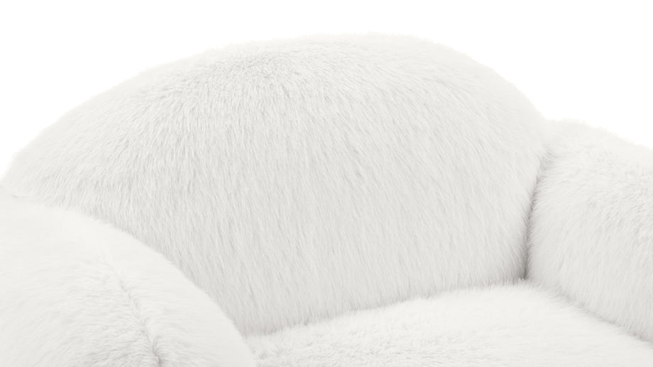 Grande OrsoGrande Orso - Grande Orso Lounge Chair, Luxe White Vegan Fur