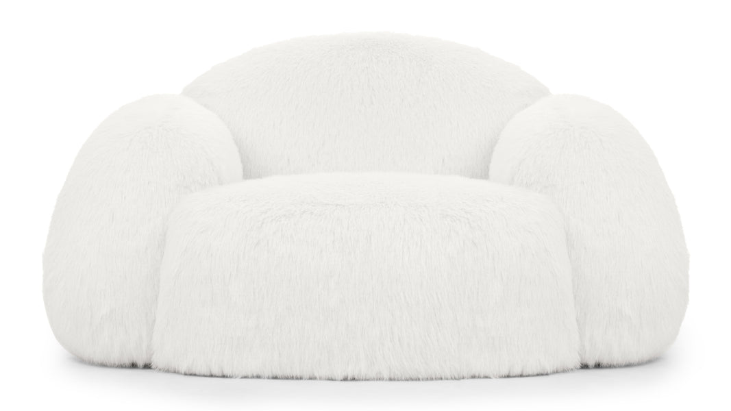 Grande OrsoGrande Orso - Grande Orso Lounge Chair, Luxe White Vegan Fur