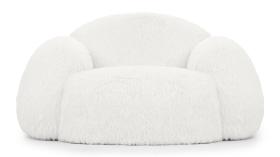Grande OrsoGrande Orso - Grande Orso Lounge Chair, Luxe White Vegan Fur