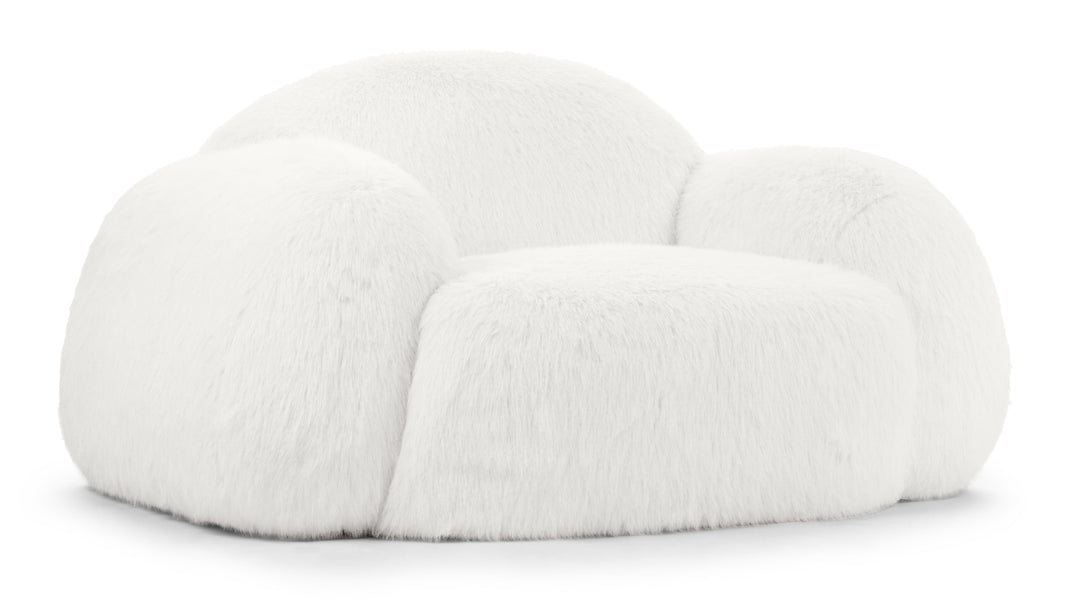Grande OrsoGrande Orso - Grande Orso Lounge Chair, Luxe White Vegan Fur