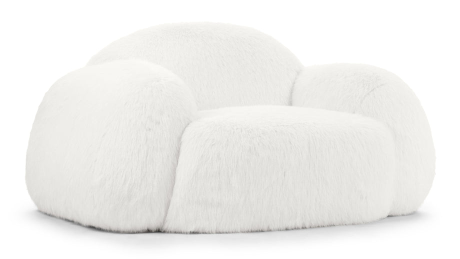 Grande OrsoGrande Orso - Grande Orso Lounge Chair, Luxe White Vegan Fur