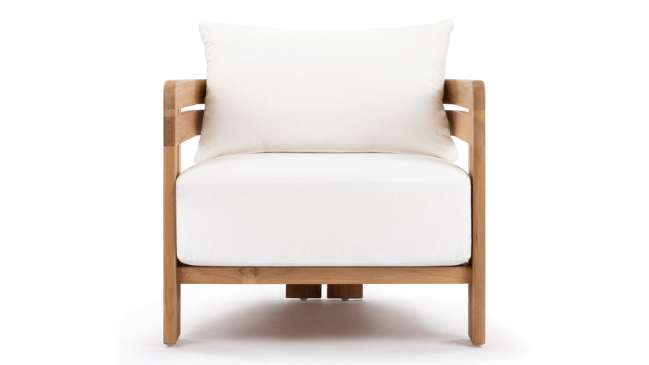 LussoNatural Teak with White Cushions