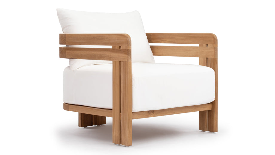 LussoNatural Teak with White Cushions