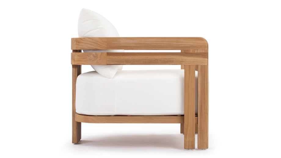 LussoNatural Teak with White Cushions