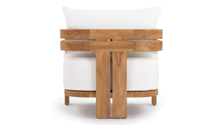 LussoNatural Teak with White Cushions