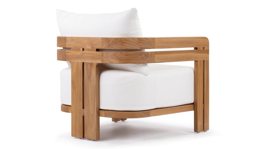 LussoNatural Teak with White Cushions