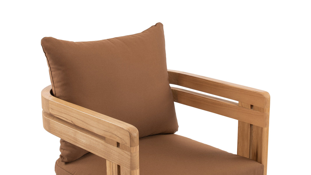 LussoNatural Teak with Mocha Cushions