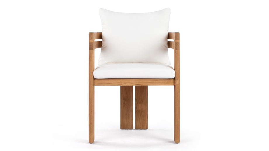 LussoNatural Teak with White Cushions