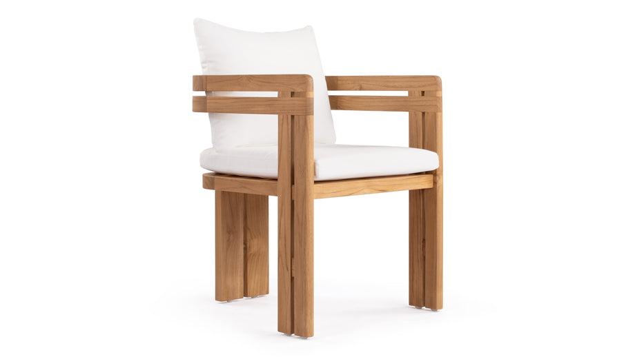 LussoNatural Teak with White Cushions