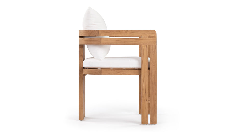 LussoNatural Teak with White Cushions