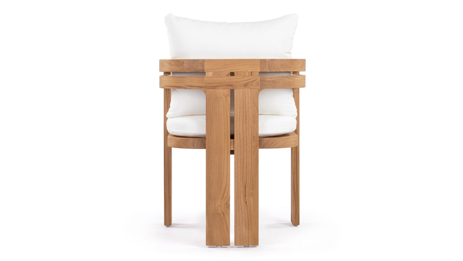 LussoNatural Teak with White Cushions