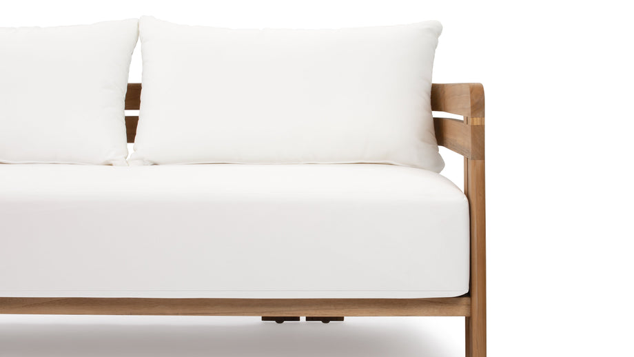 LussoNatural Teak with White Cushions