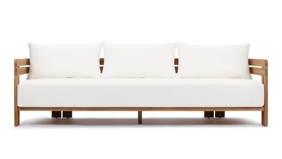 LussoNatural Teak with White Cushions