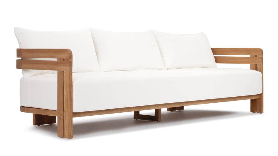 LussoNatural Teak with White Cushions