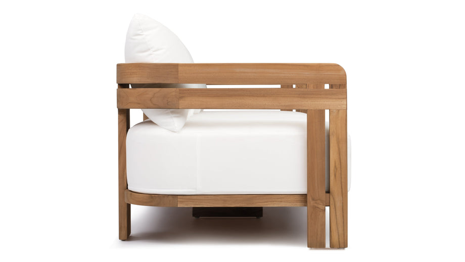 LussoNatural Teak with White Cushions