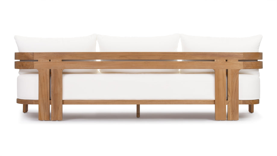 LussoNatural Teak with White Cushions