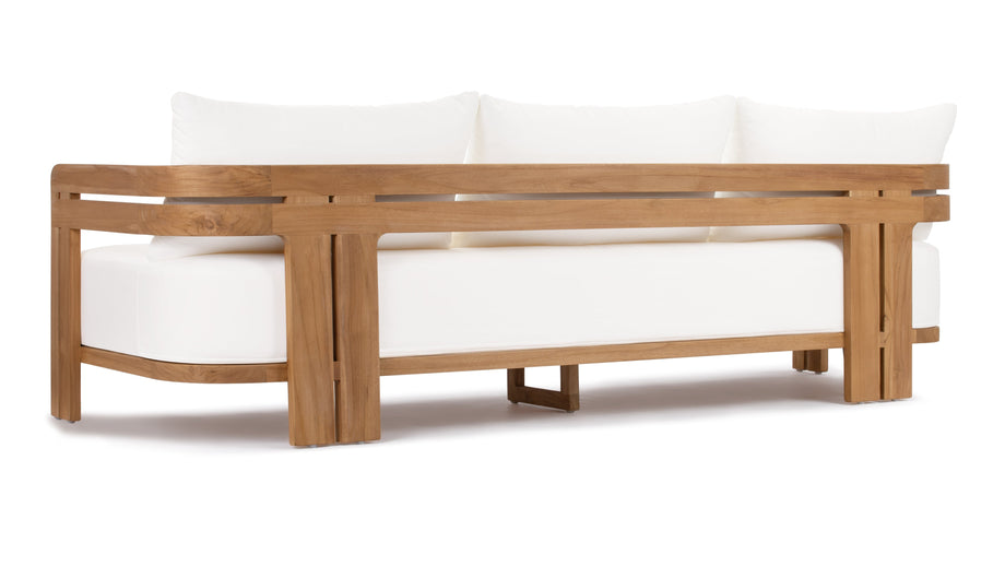 LussoNatural Teak with White Cushions