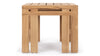 Lusso - Lusso - Lusso Outdoor Side Table, Natural Teak - Image 2
