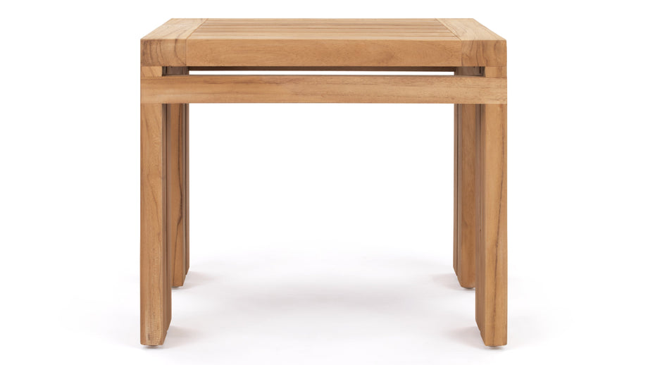 LussoLusso - Lusso Outdoor Side Table, Natural Teak