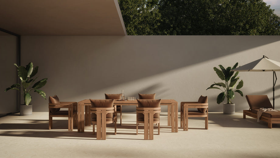 LussoNatural Teak with Mocha Cushions