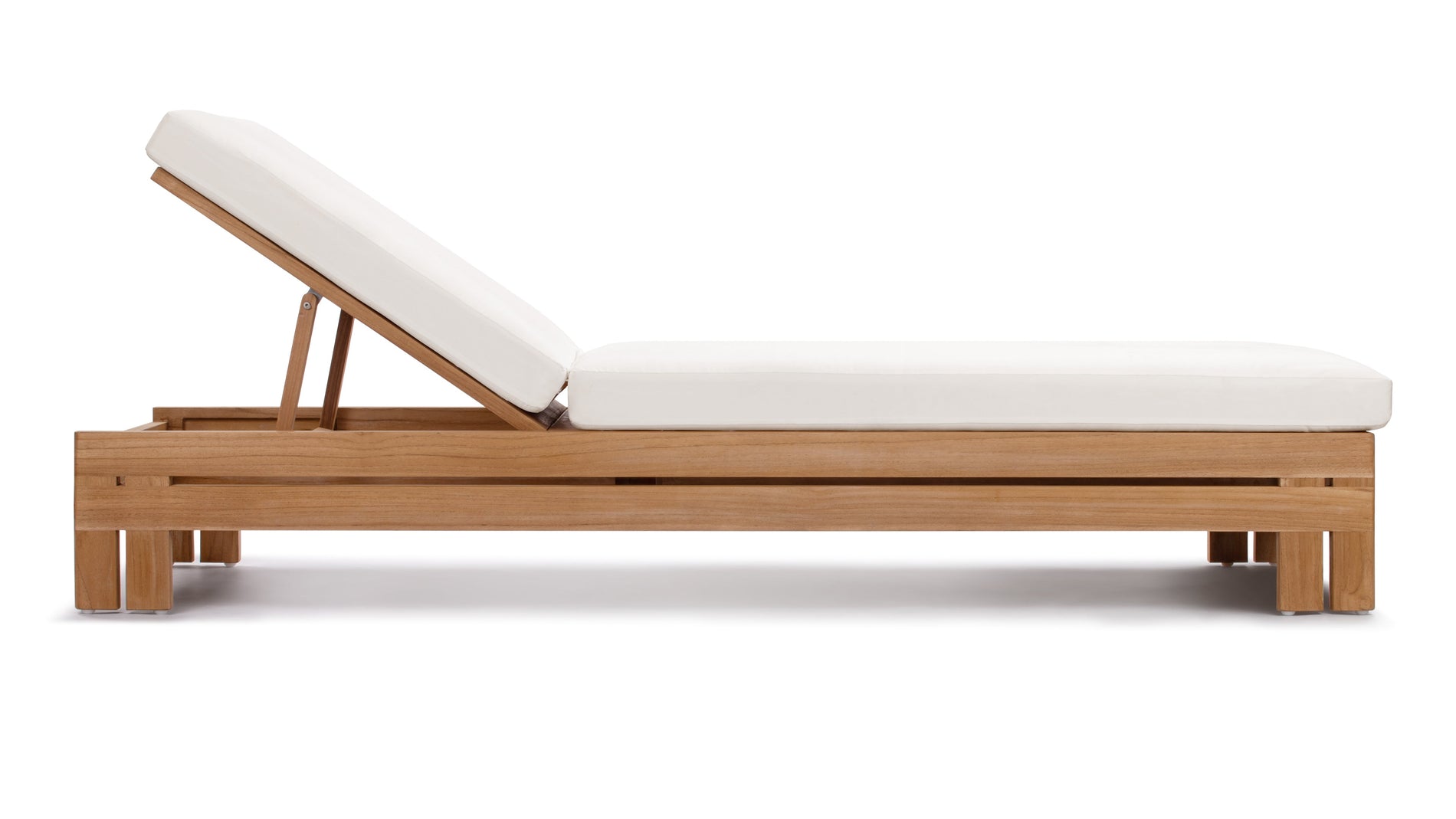 LussoNatural Teak with White Cushions