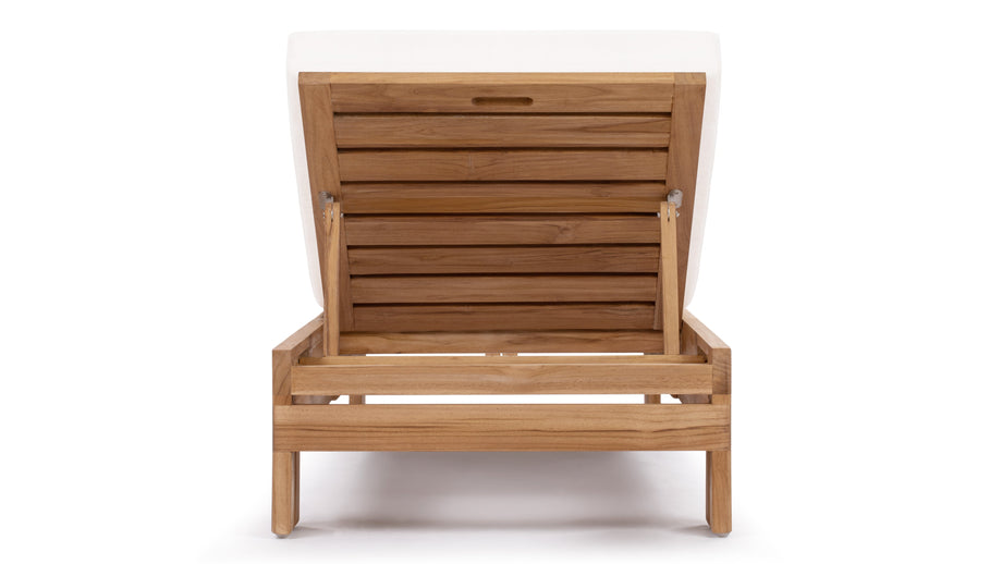 LussoNatural Teak with White Cushions