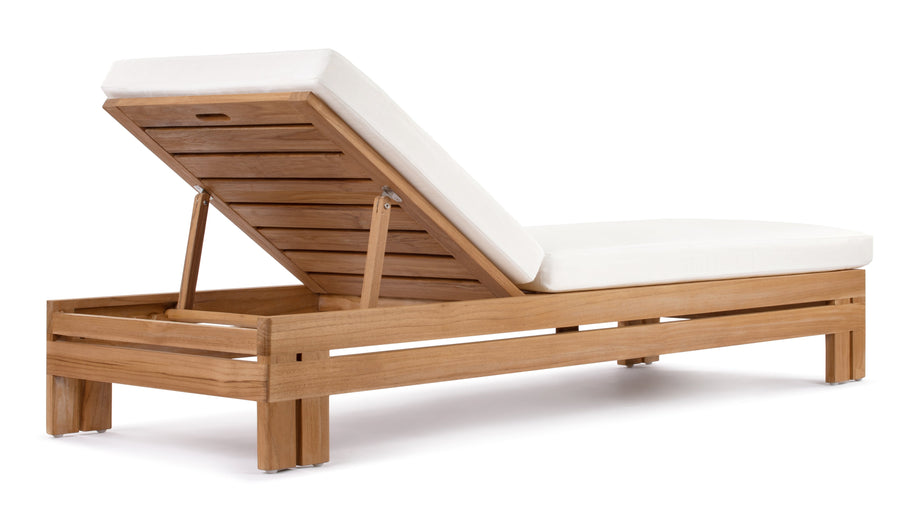 LussoNatural Teak with White Cushions