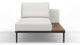 Marcus - Marcus - Marcus Outdoor Chaise, Right, Shell Performance Weave and Teak - Image 1