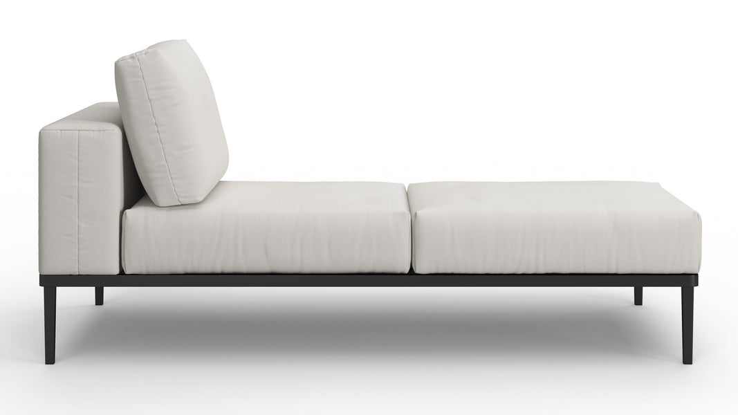 MarcusMarcus - Marcus Outdoor Chaise, Right, Shell Performance Weave and Teak