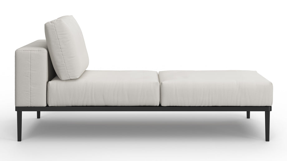 MarcusMarcus - Marcus Outdoor Chaise, Right, Shell Performance Weave and Teak