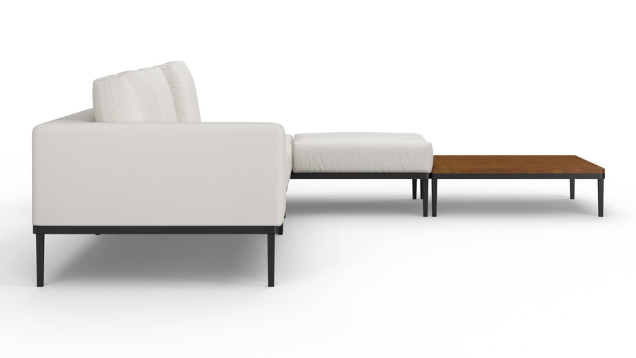 MarcusMarcus - Marcus Outdoor Sectional, Right Chaise with End Table, Shell Performance Weave
