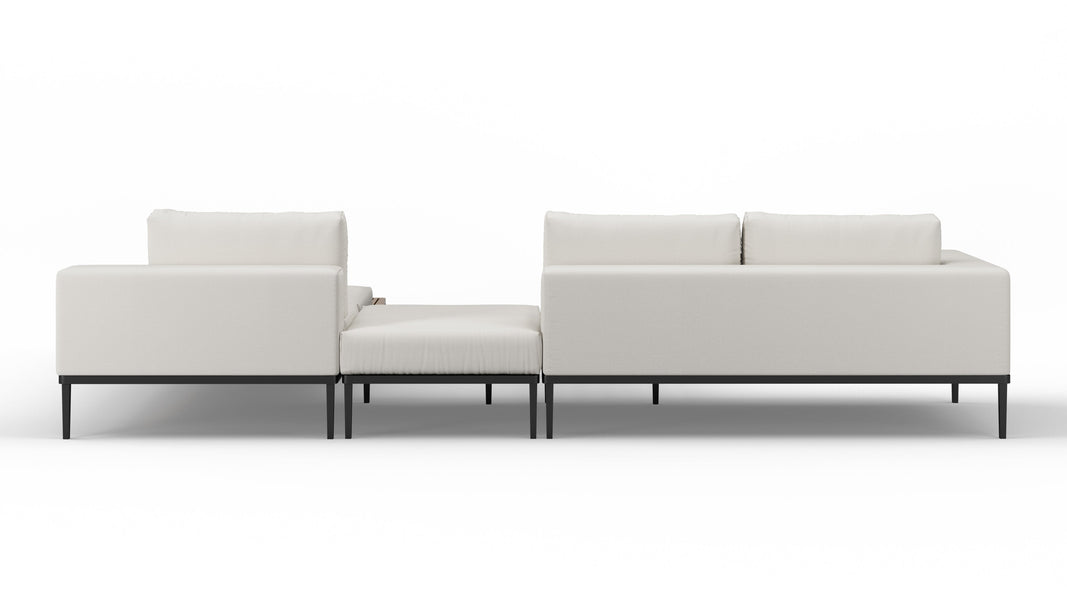 MarcusMarcus - Marcus Outdoor Sectional, Right Chaise with End Table, Shell Performance Weave