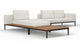 Marcus - Marcus - Marcus Outdoor Sectional, Left Chaise with End Table, Shell Performance Weave - Image 2