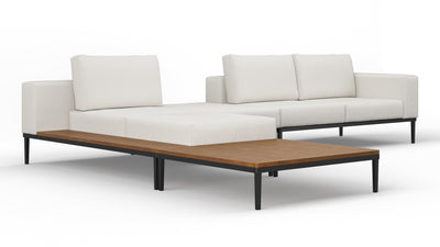 Marcus - Marcus - Marcus Outdoor Sectional, Left Chaise with End Table, Shell Performance Weave - Image 2