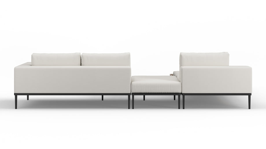 MarcusMarcus - Marcus Outdoor Sectional, Left Chaise with End Table, Shell Performance Weave