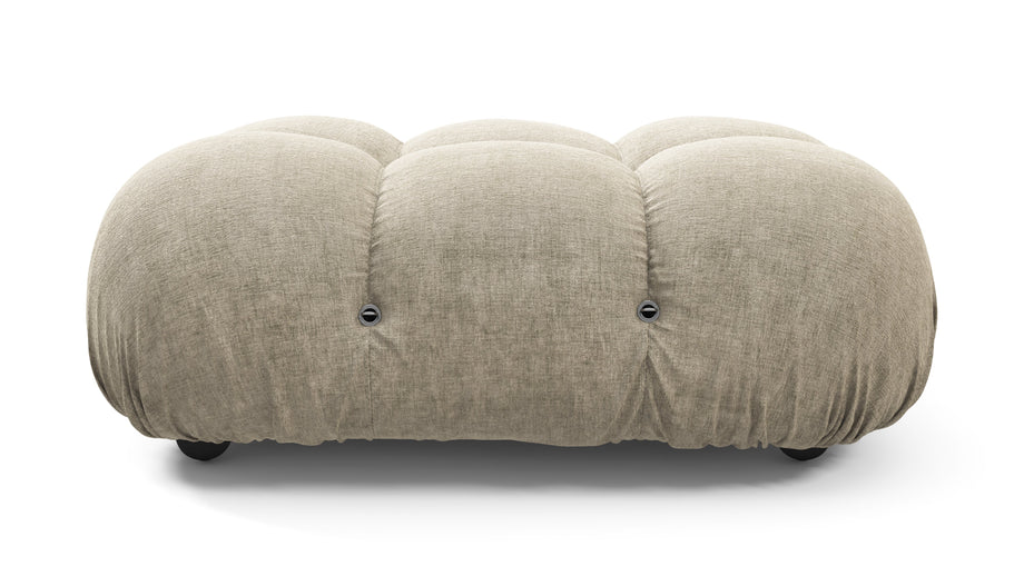 Bellini OttomanBeige Gray Chenille