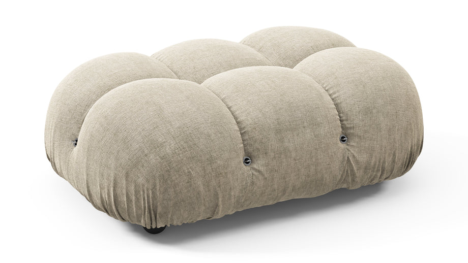 Bellini OttomanBeige Gray Chenille