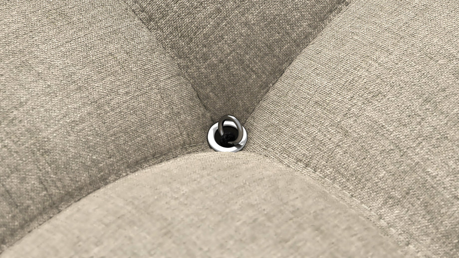 Bellini OttomanBeige Gray Chenille