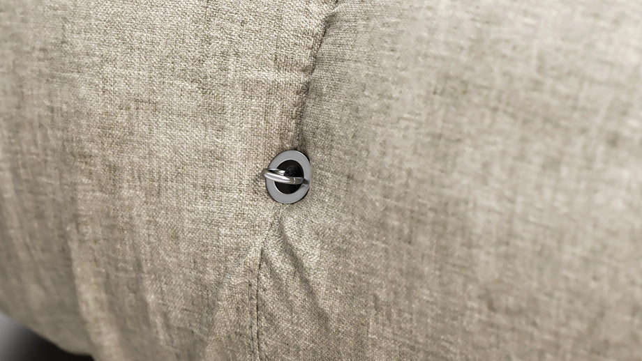 Bellini OttomanBeige Gray Chenille