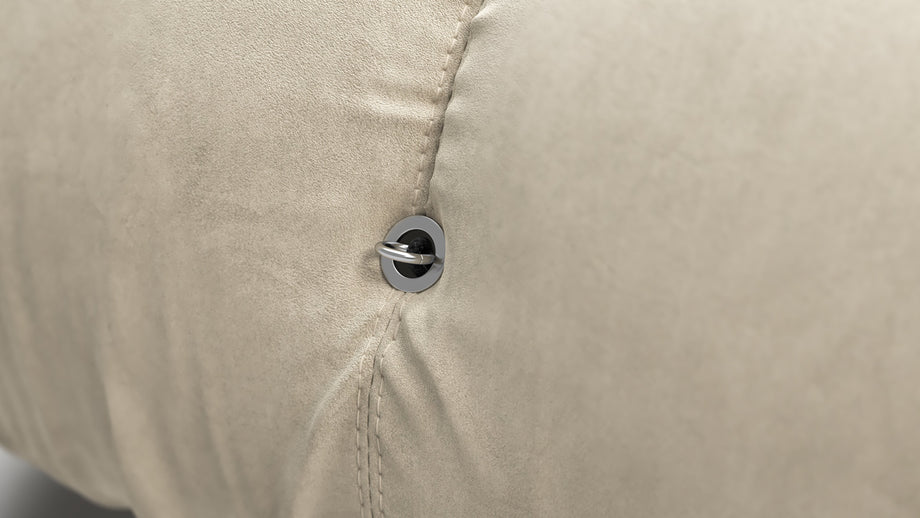 Bellini OttomanEggshell Vegan Suede