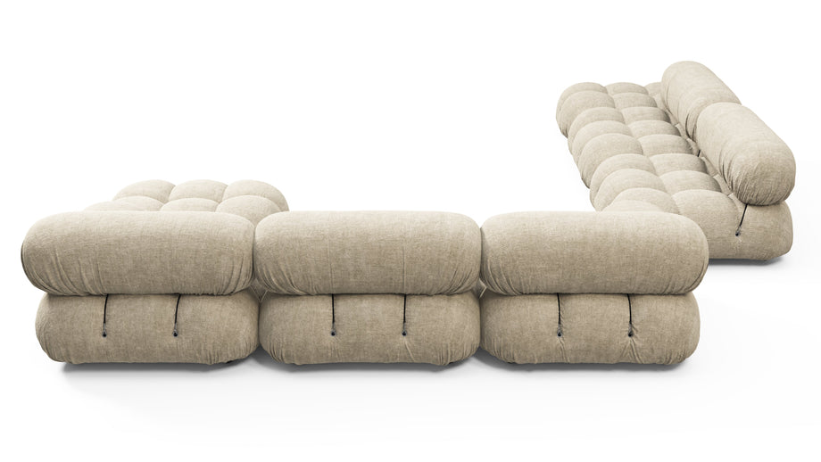 Seccional grande BelliniBeige Gray Chenille
