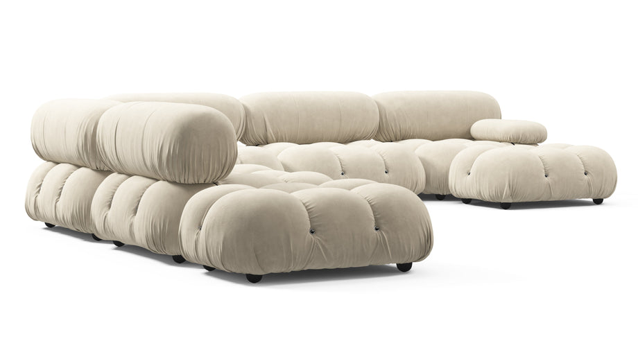 Seccional grande BelliniEggshell Vegan Suede