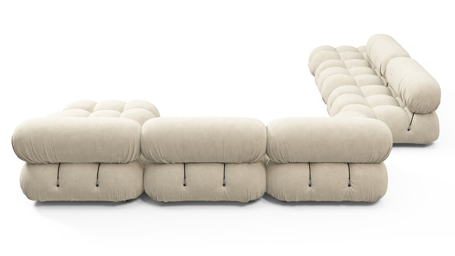 Seccional grande BelliniEggshell Vegan Suede