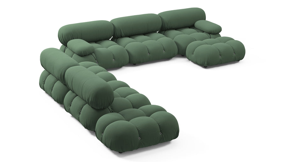 Seccional grande BelliniEvergreen Brushed Weave