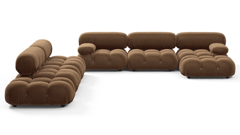 Seccional grande BelliniMocha Velvet